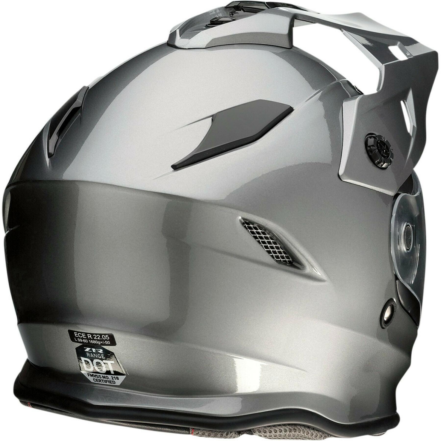 Modulär motorcykelhjälm Z1R range dark silver
