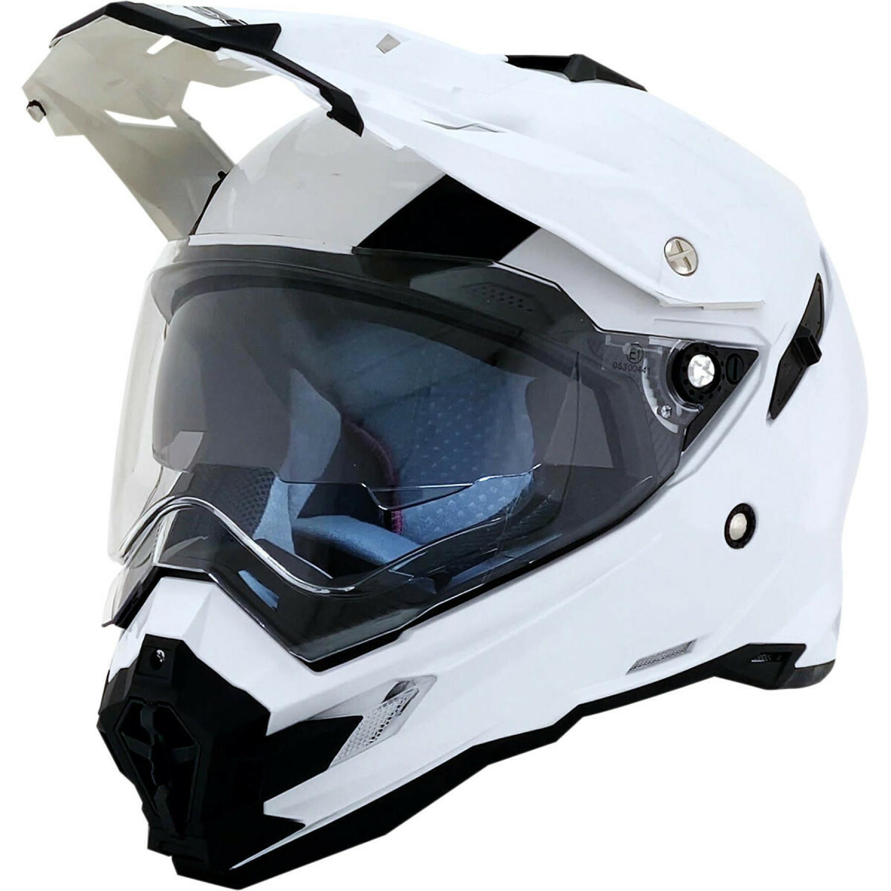 Modulär motorcykelhjälm AFX fx-41ds adventure white