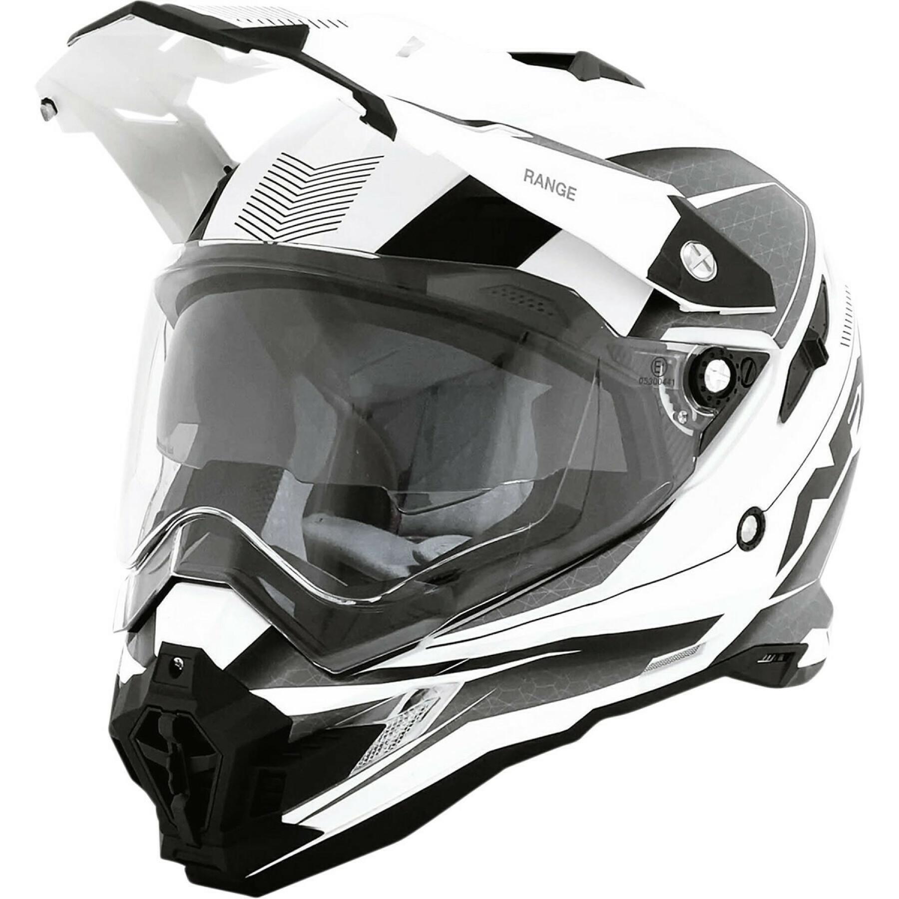 Modulär motorcykelhjälm AFX fx41 range white