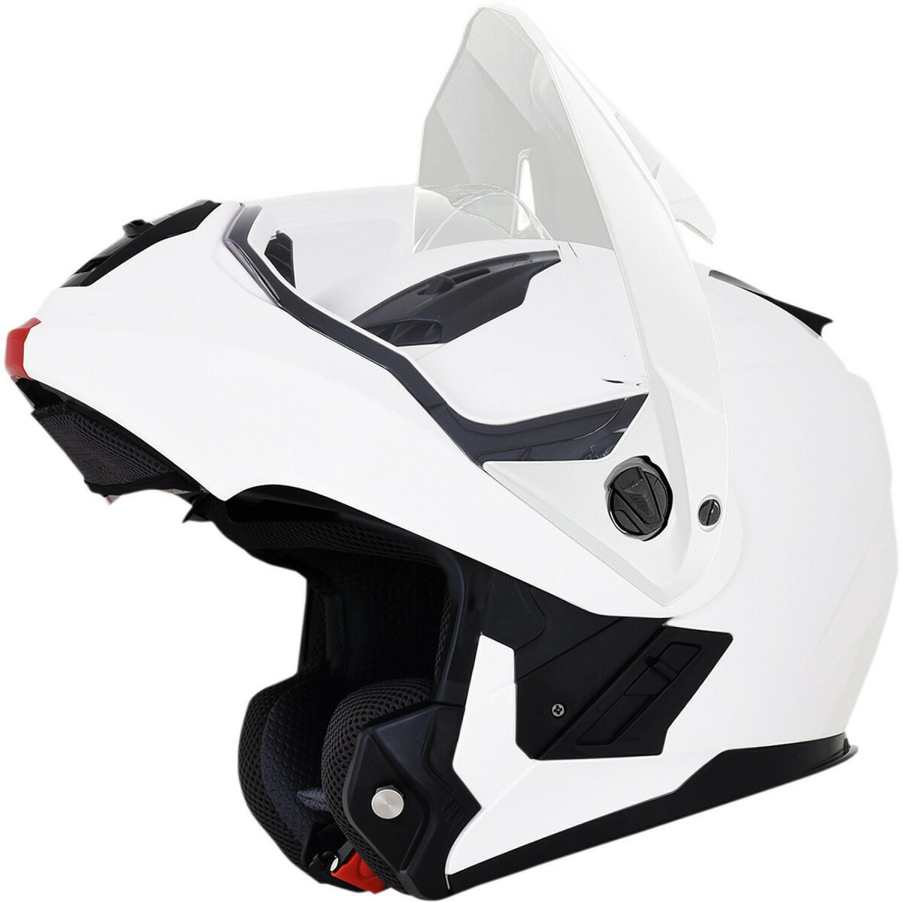 Modulär motorcykelhjälm AFX fx111ds white
