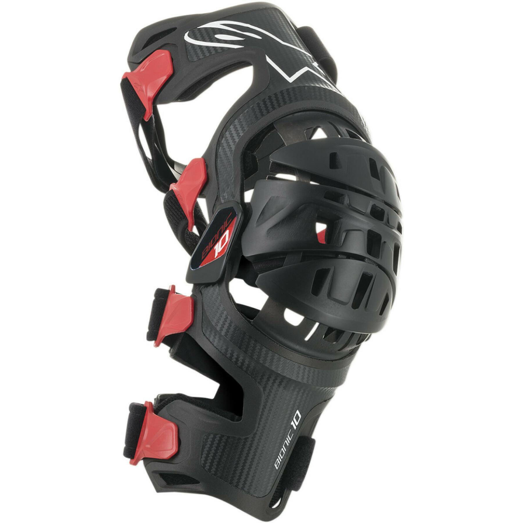Vänster knäskydd för motocross Alpinestars bionic-10 carbon