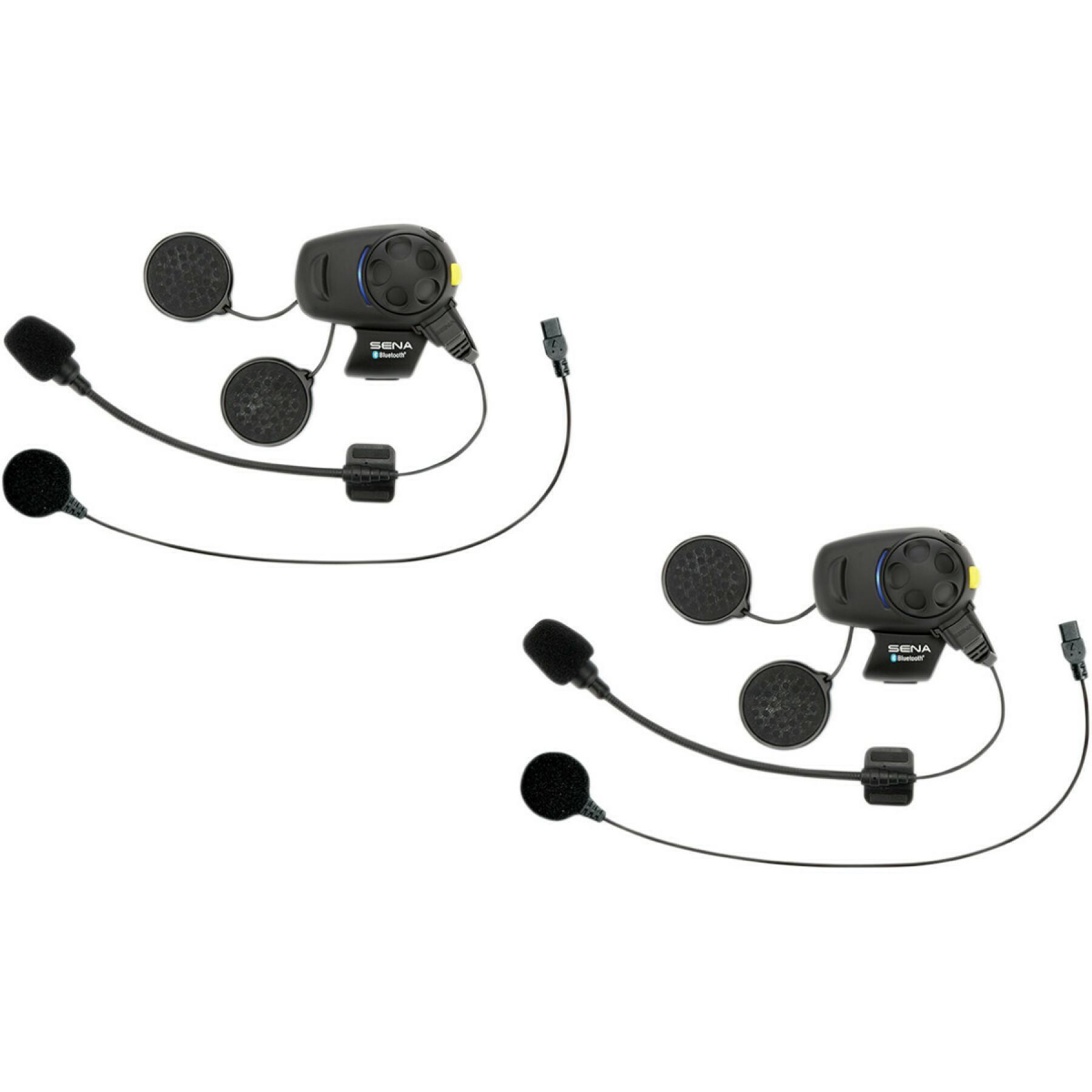 Bluetooth intercom för motorcykel med dubbla trådbundna mikrofoner Sena smh5fm mi