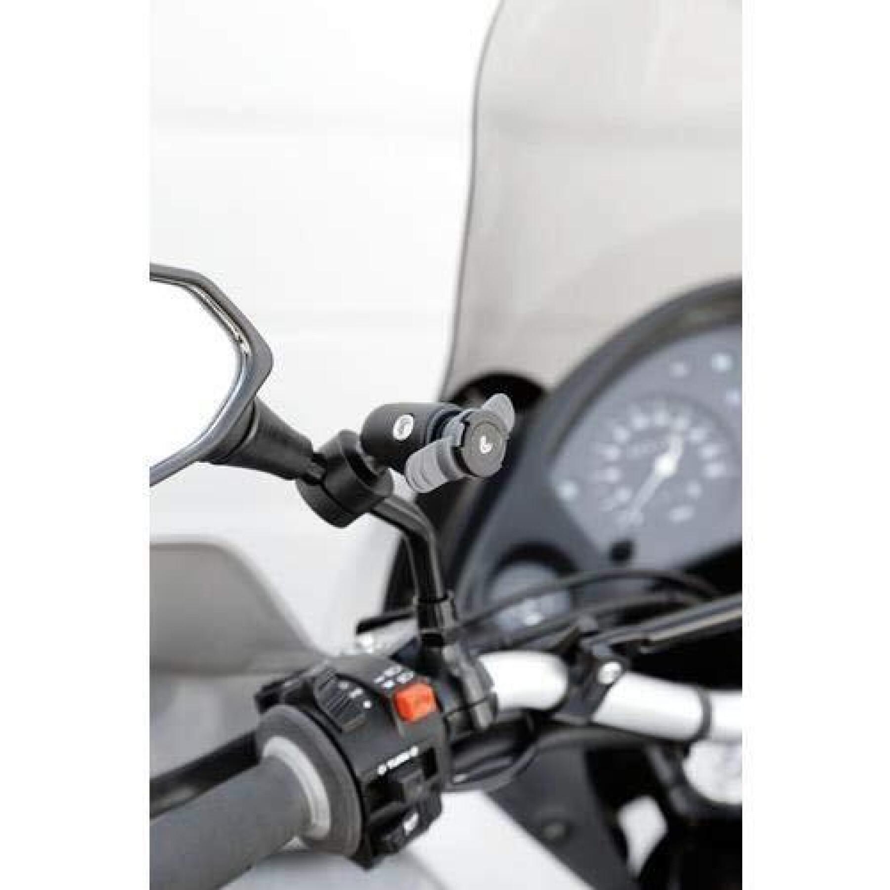 Smartphonehållare för motorcykel med käftar Optiline Opti Mirror