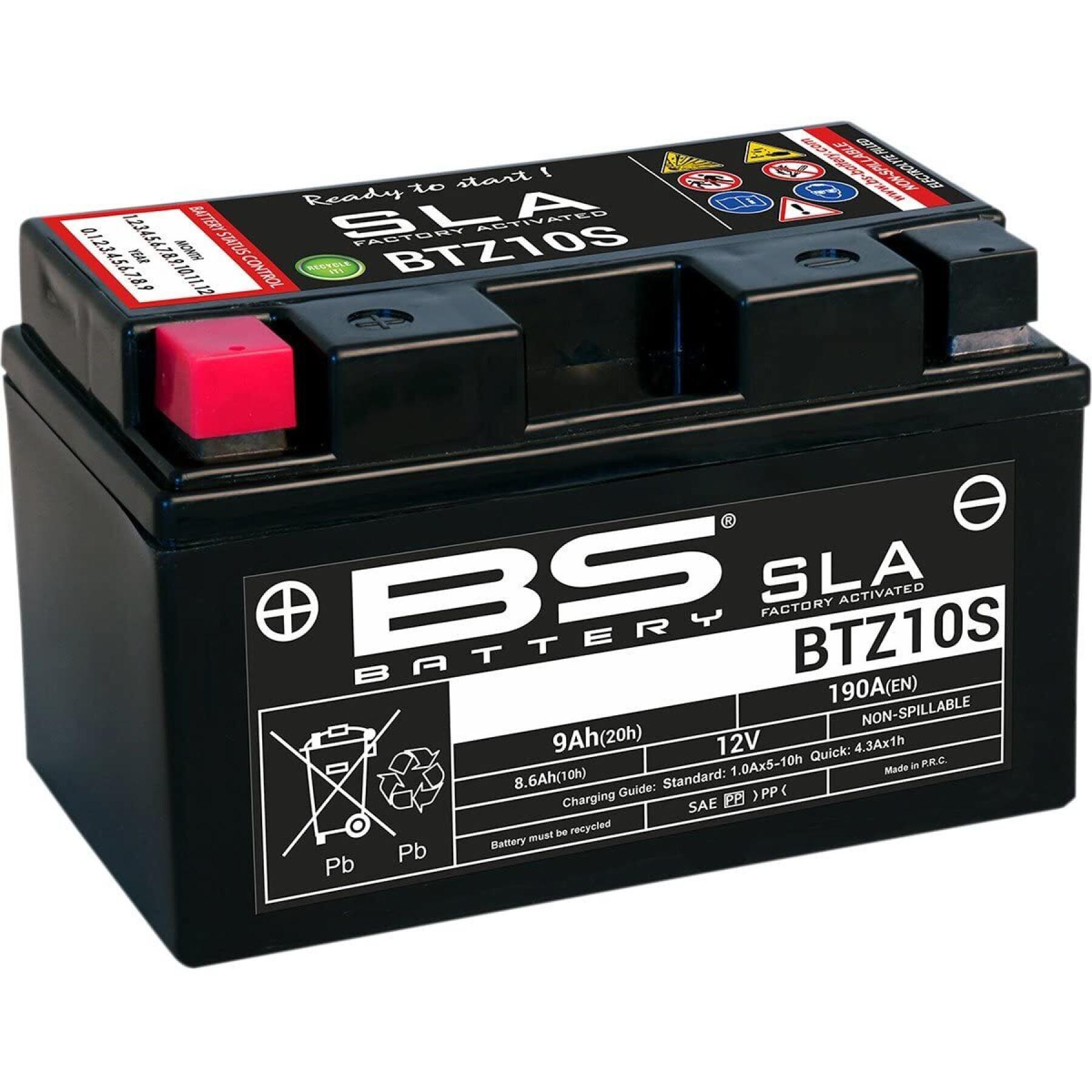 Batteri för motorcykel BS Battery SLA BTZ10S - C (10H-R) - C (20H-R)