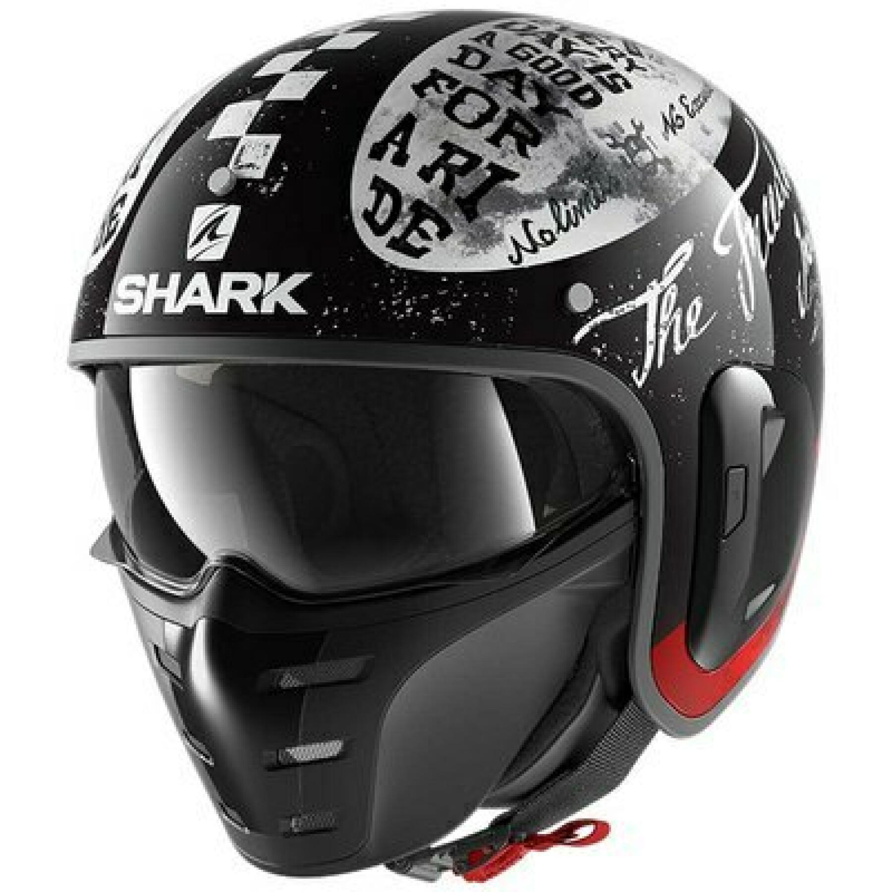 Jet motorcykelhjälm Shark s-drak 2 tripp in