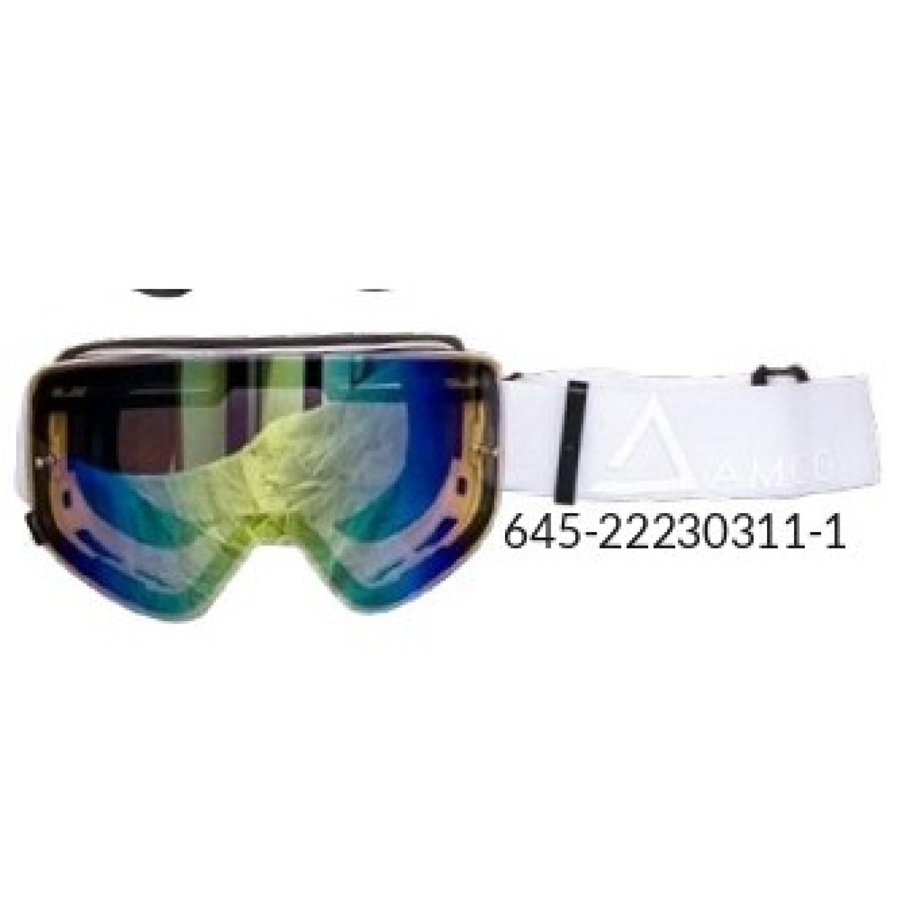 Crossglasögon för motorcykel med guldfärgad spegellins Amoq Vision Magnetic