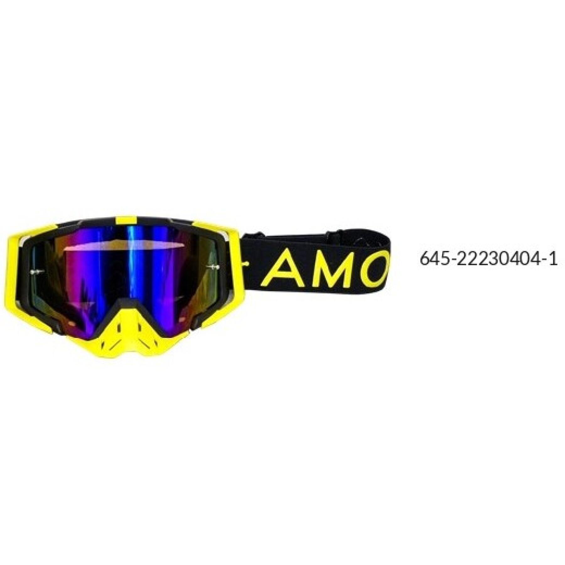 Crossglasögon för motorcykel med blå spegellins Amoq Aster