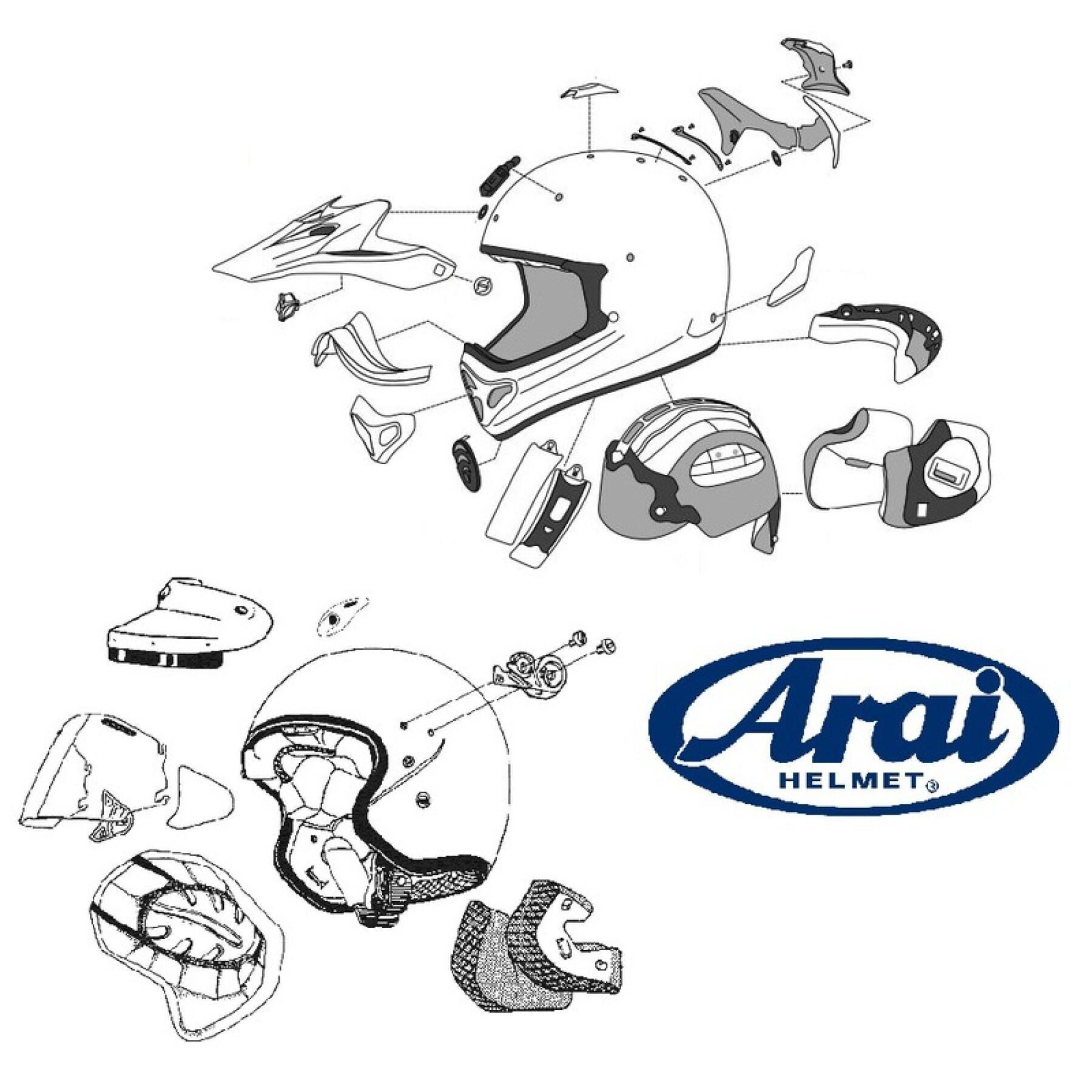 Sidoventilation för motorcykelhjälm Arai MX-V Offroad
