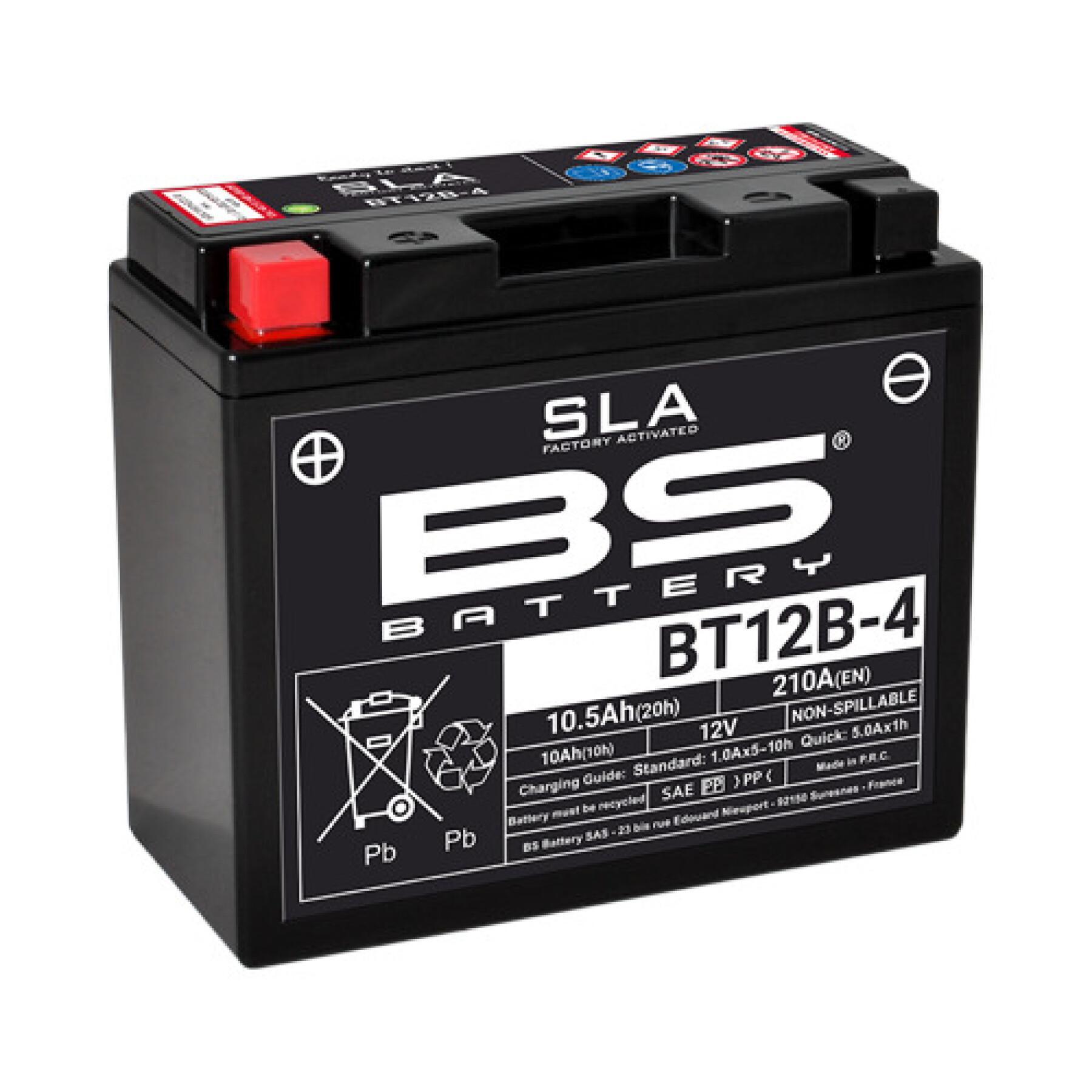 Batteri för motorcykel BS Battery SLA BT12B-4 - C (10H-R) - C (20H-R)