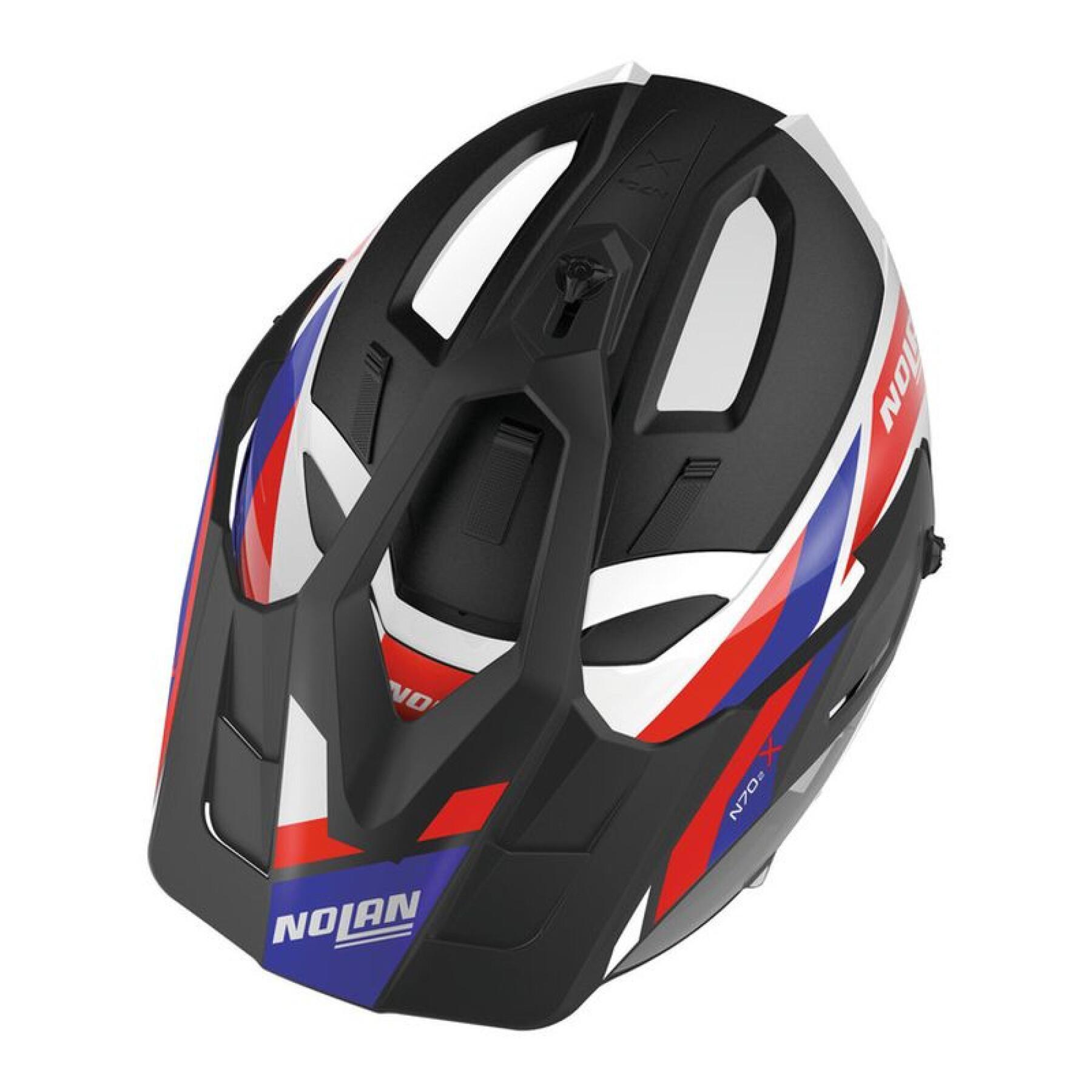 n70-2 x crossover helmask för motorcykel Nolan Grandes Alpes N-Com Metal 26