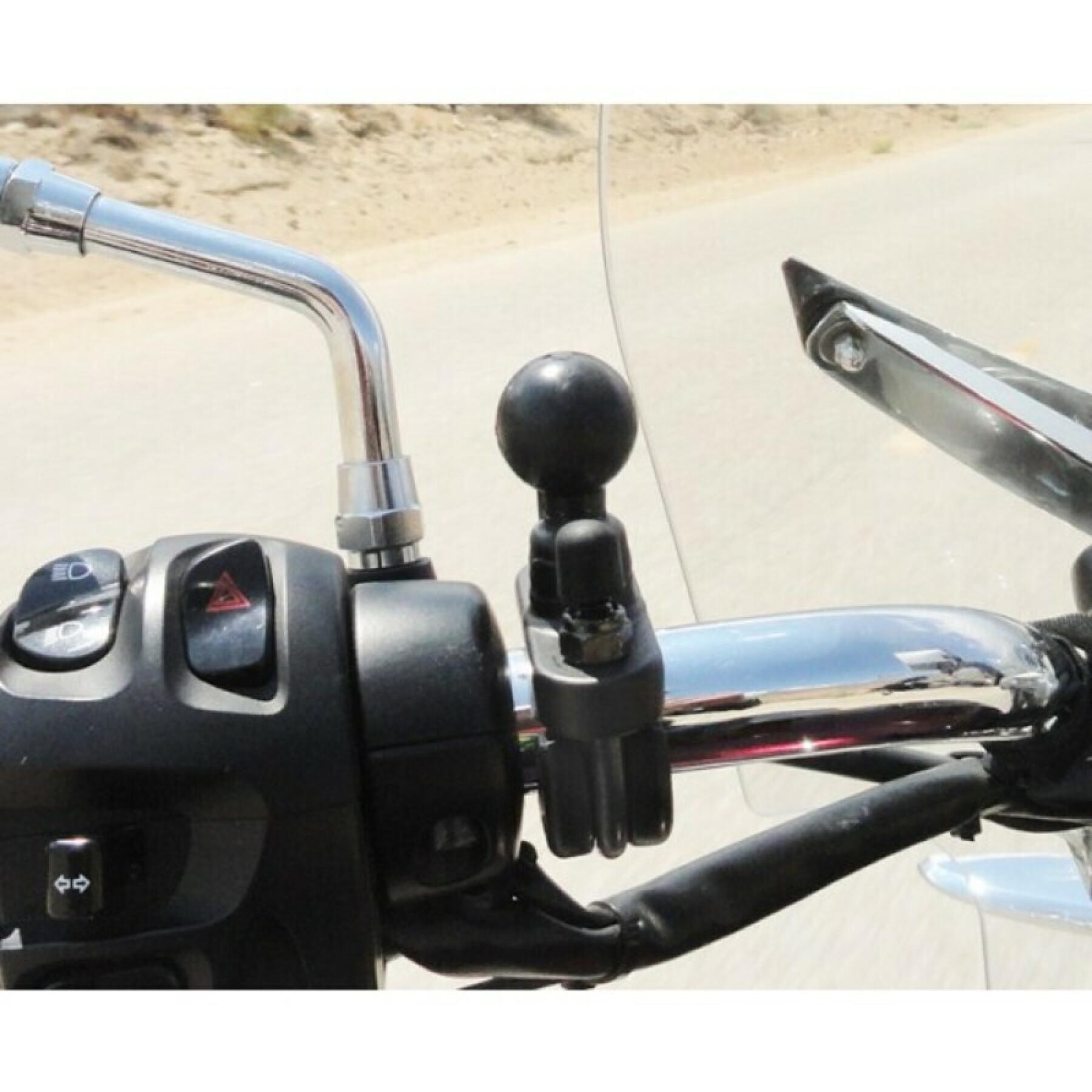 Smartphonehållare för motorcykel med u-formad bas på kulrör b RAM Mounts