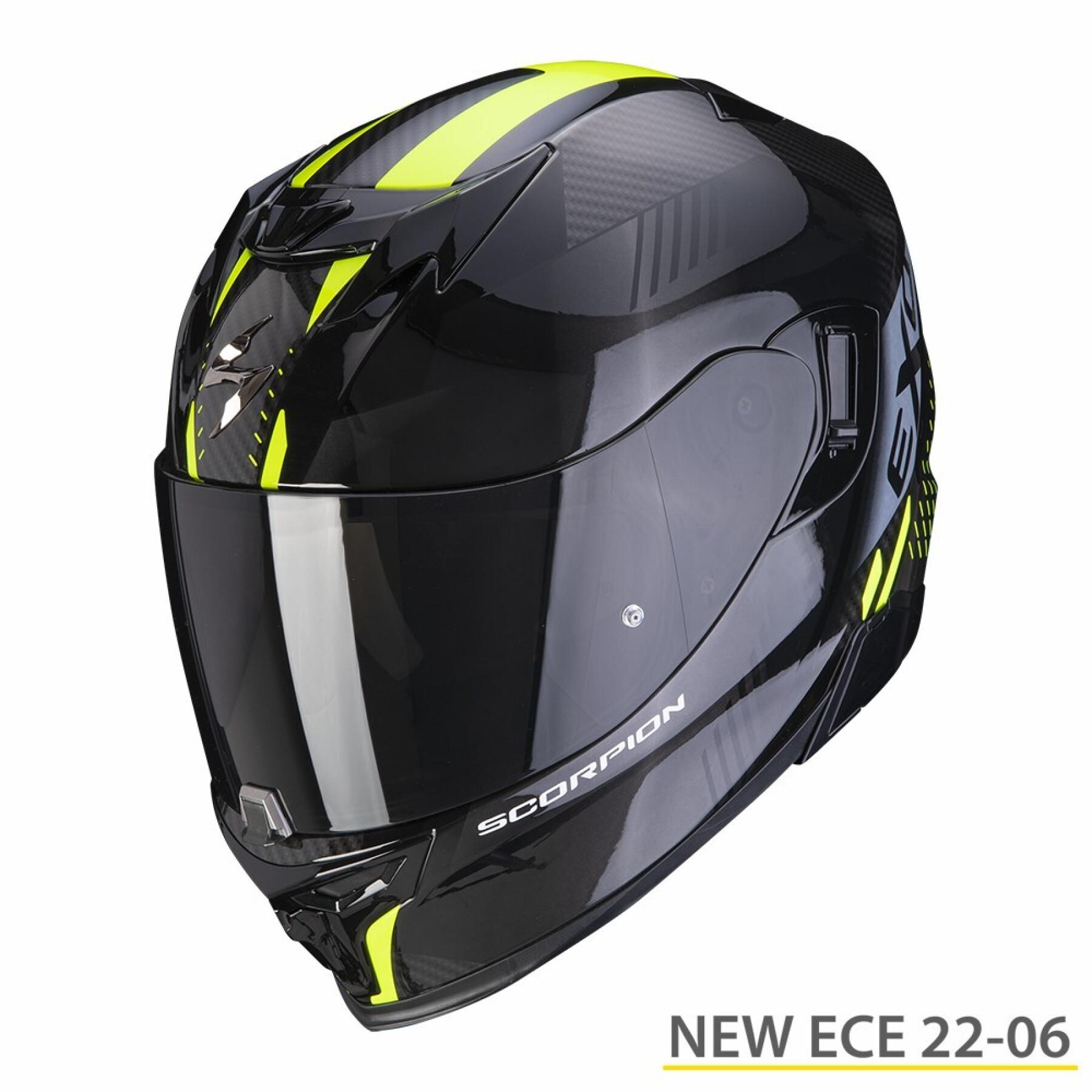 Helhjälm för motorcykel Scorpion Exo-520 Evo Air Laten ECE 22-06