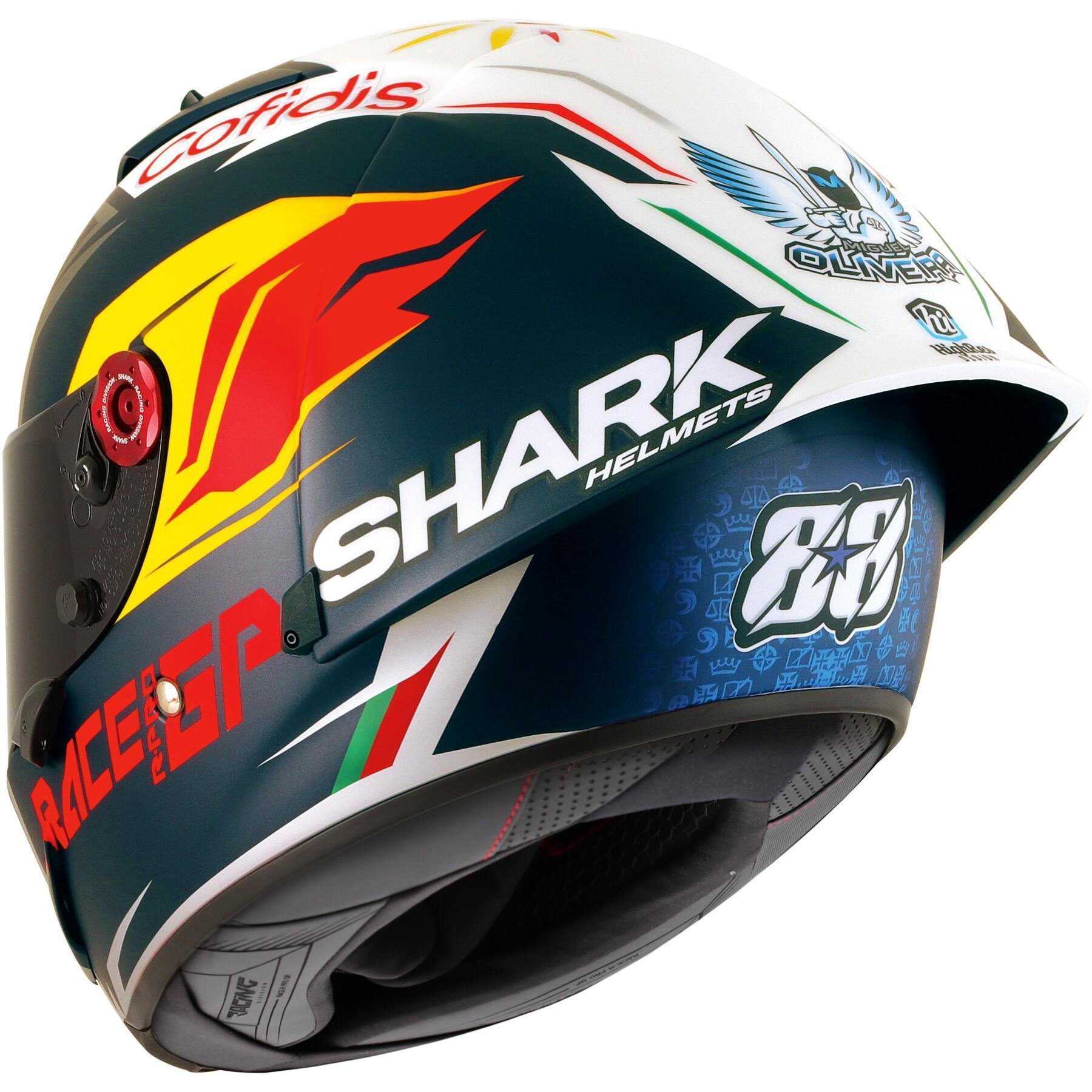 Helhjälm för motorcykel Shark race-r pro GP oliveira signature