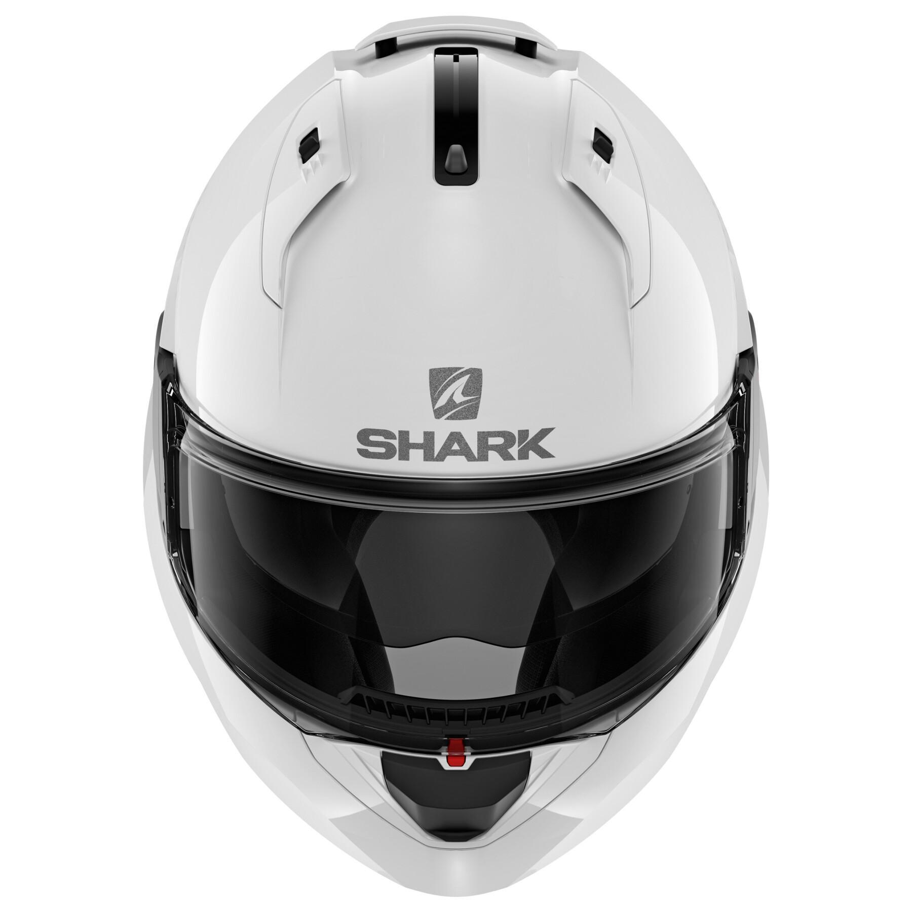 Modulär motorcykelhjälm Shark evo es blank