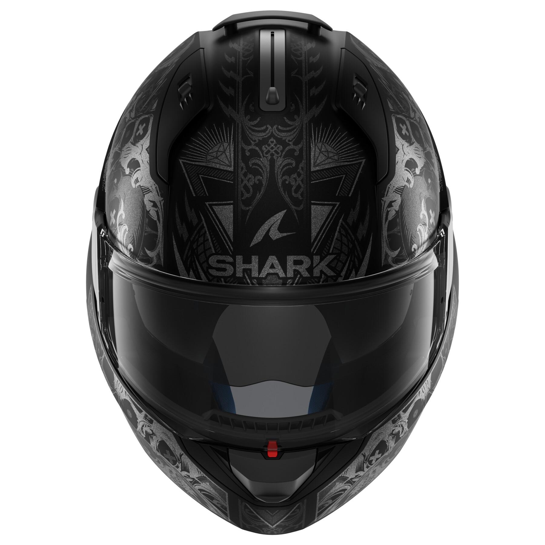 Helhjälm för motorcykel Shark Evo Es K-Rozen Mat Black Anthracite Anthracite