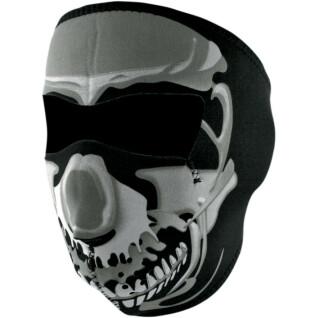 Motorcykel balaclava Zan Headgear full face chrome skull