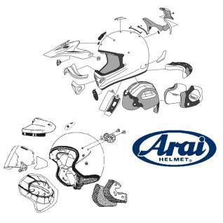 Bakre ventilation för heltäckande motorcykelhjälmar Arai DUCT-2 CASQUE INTEGRAL
