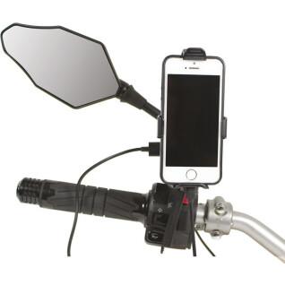 Motorcykelhållare för smartphone med laddare Chaft