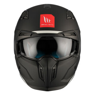 Motocrosshjälm med enkel skärm och avtagbart hakband MT Helmets Streetfighter Sv (Ece 22.06)