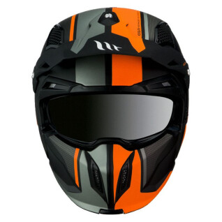 Motocrosshjälm med enkel skärm och avtagbart hakband MT Helmets Streetfighter Sv Twin C4 (Ece 22.06)