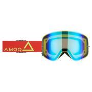 Crossglasögon för motorcykel med guldfärgad spegellins Amoq Vision Magnetic