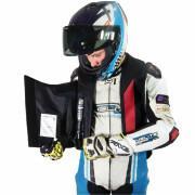 Airbagväst för motorcykel, elastisk, läder Helite GP-AIR GT