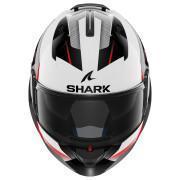 Modulär motorcykelhjälm Shark Evo Es Kryd White Black Red